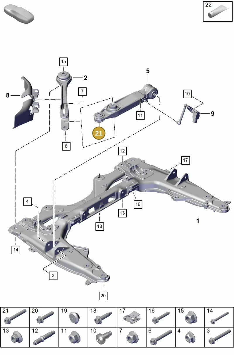 99907287701 — Porsche Boxster Spyder (2019-2020) diagram p55401000, position 21