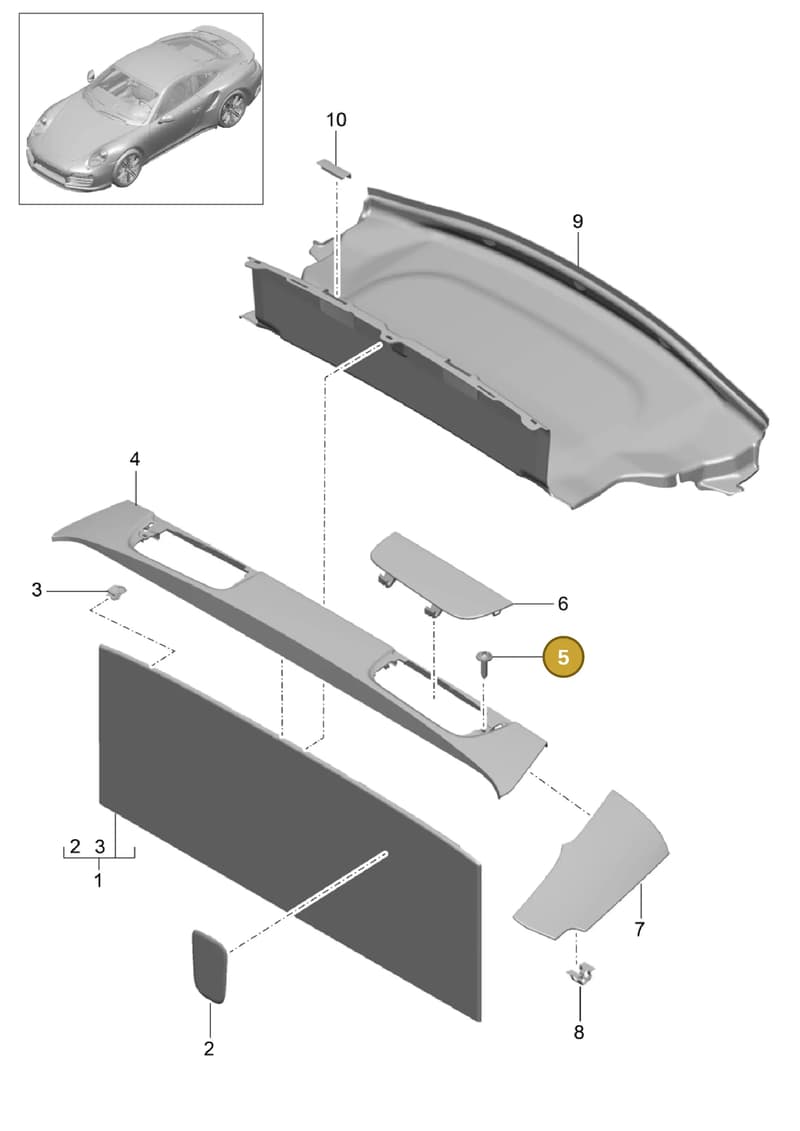 99907306202 — Porsche 911 (2013-2020) diagram p42807035, position 5