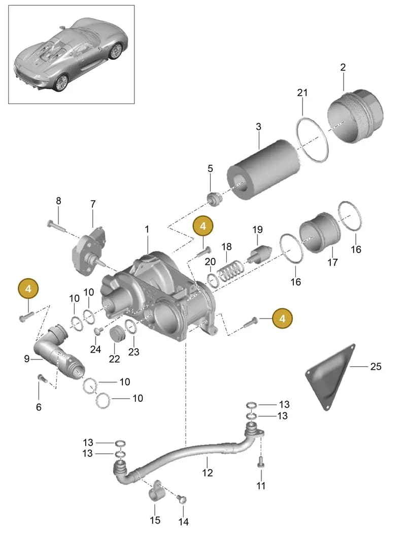 99907310201 — Porsche 918 Spyder (2014-2015) diagram p43104010, position 4