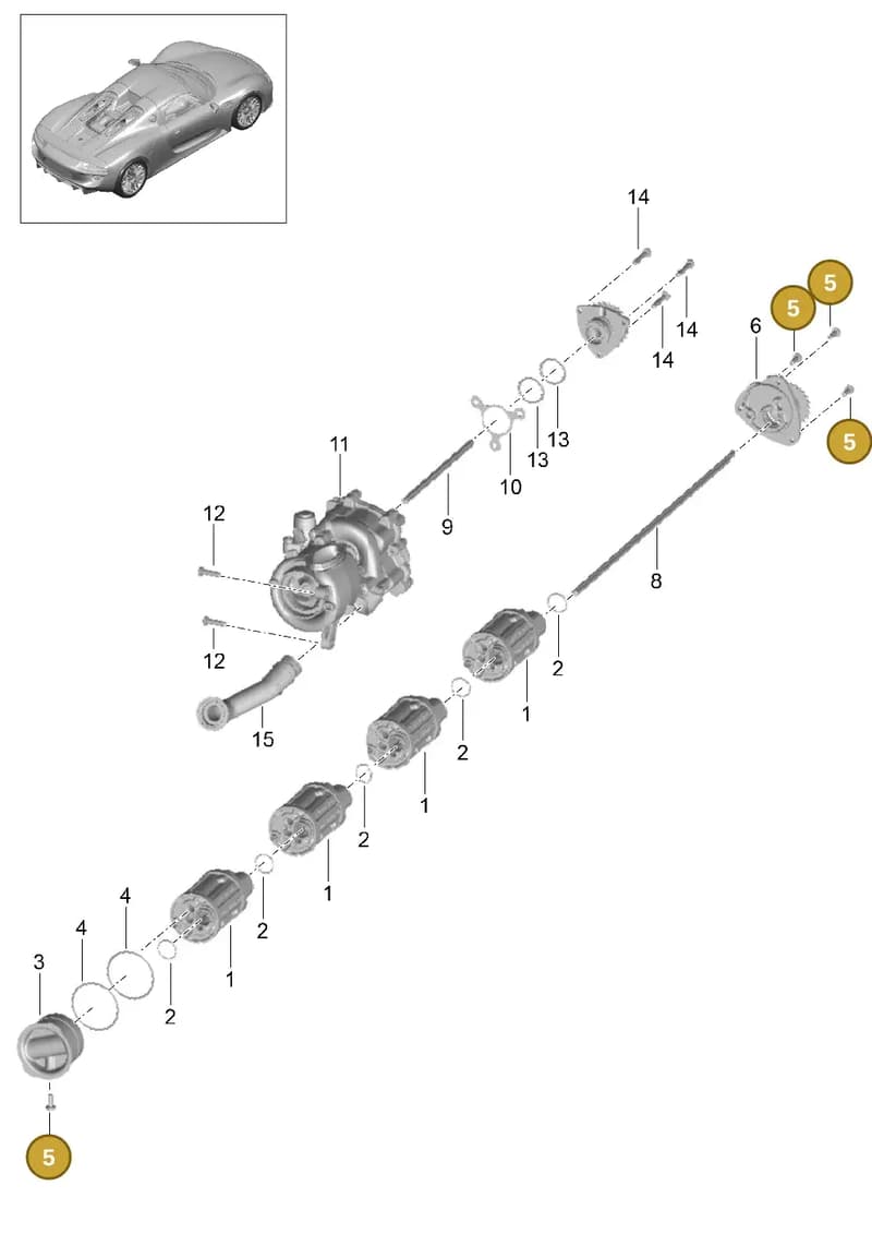 99907310301 — Porsche 918 Spyder (2014-2015) diagram p43104000, position 5