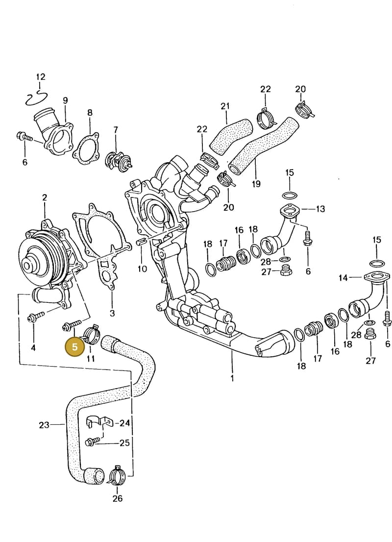 99907311001 — Porsche GT3 RS (1998-2005) diagram p22105000, position 5