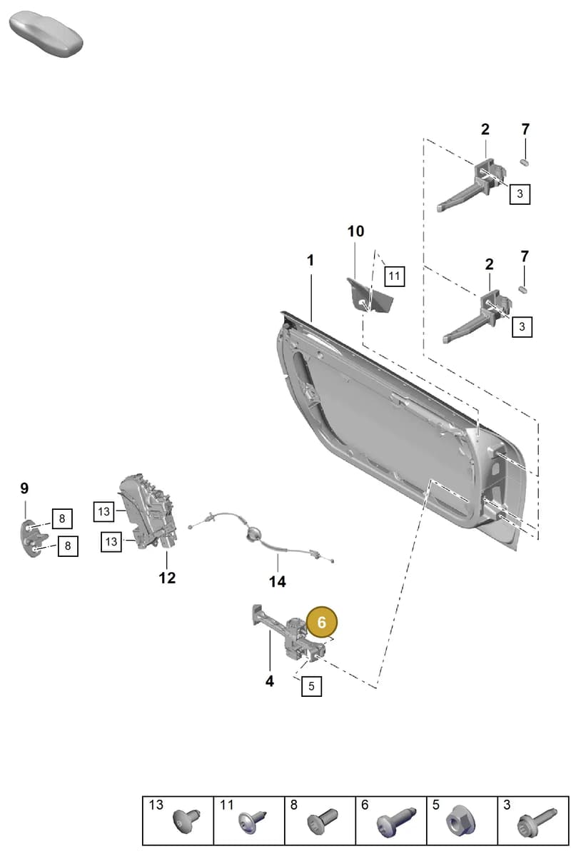 99907313801 — Porsche Boxster Spyder (2019-2020) diagram p55804000, position 6