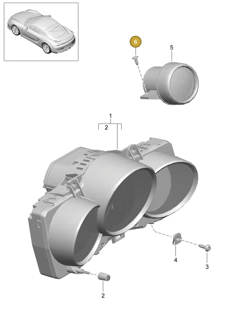 99907315509 — Porsche Cayman GT4 (2015-2016) diagram p45906000, position 6