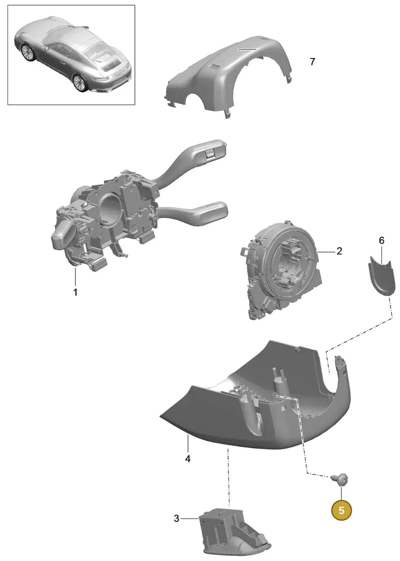 99907315509 — Porsche 911 (2016-2019) diagram p47903010, position 5