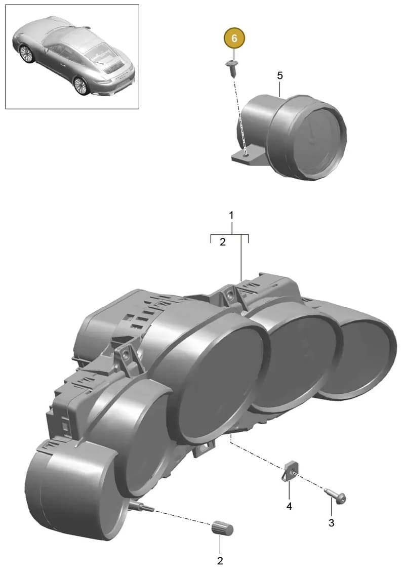 99907315509 — Porsche 911 (2016-2019) diagram p47906000, position 6