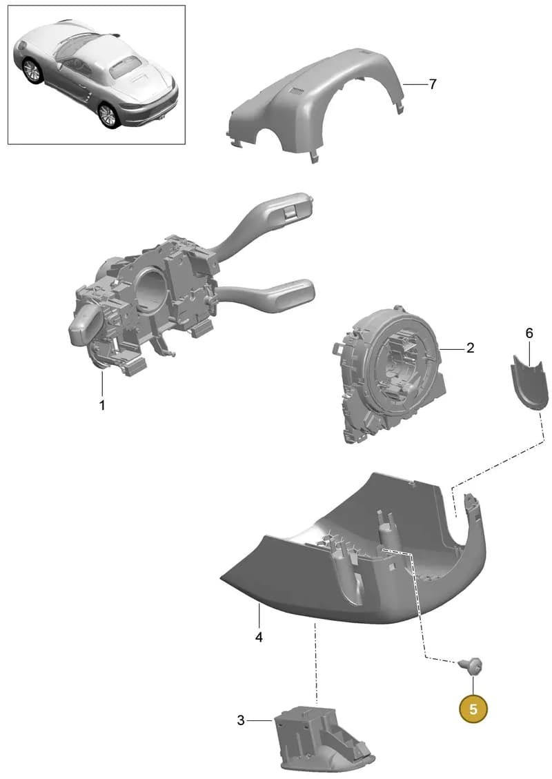 99907315509 — Porsche Boxster (2016-2019) diagram p48903010, position 5