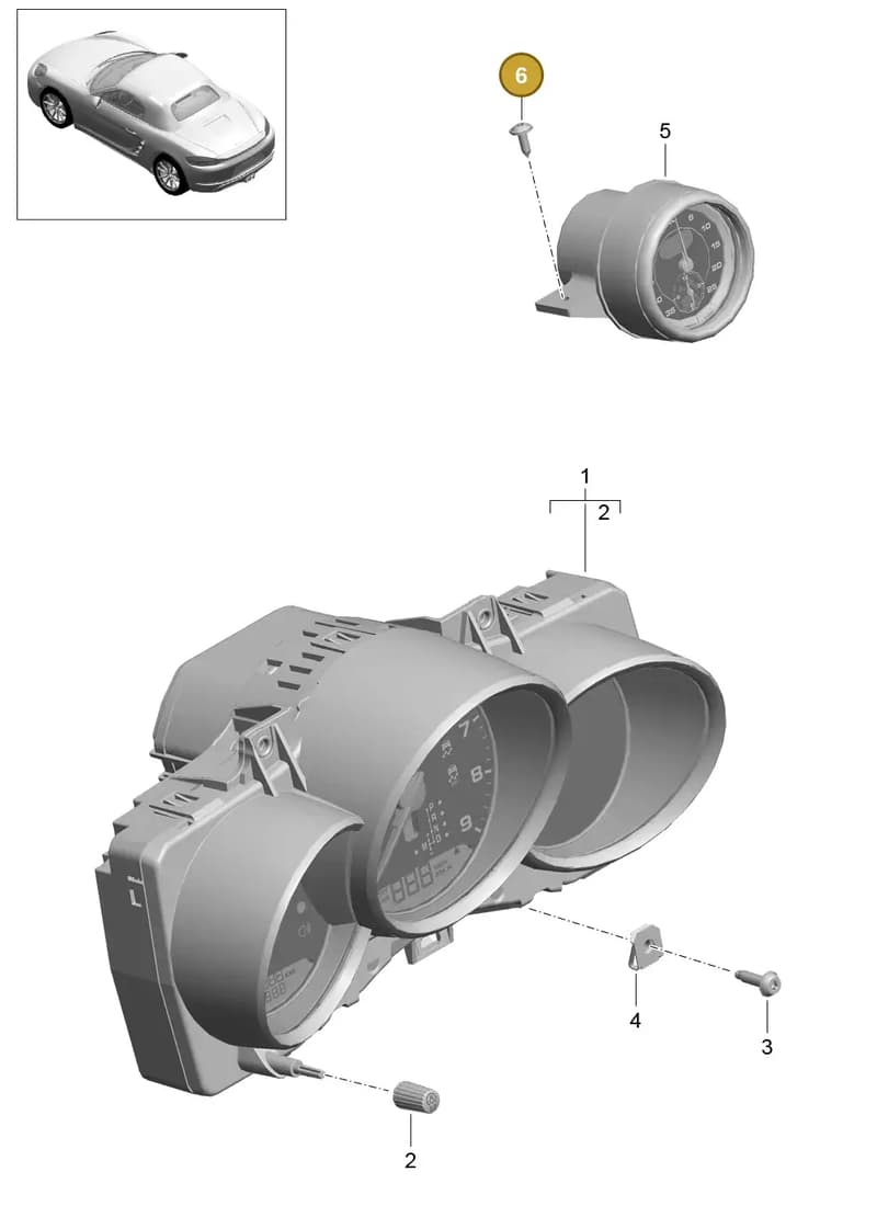 99907315509 — Porsche Boxster (2016-2019) diagram p48906000, position 6