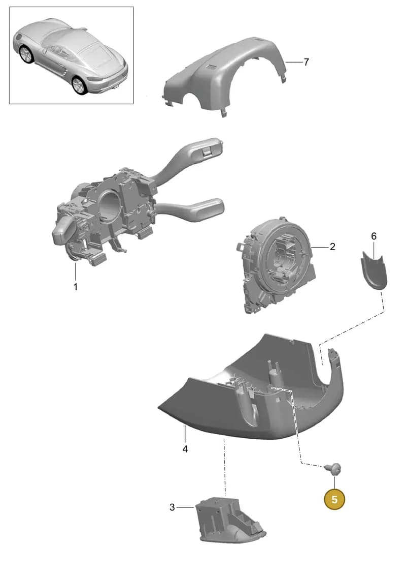 99907315509 — Porsche Cayman (2016-2019) diagram p50903010, position 5