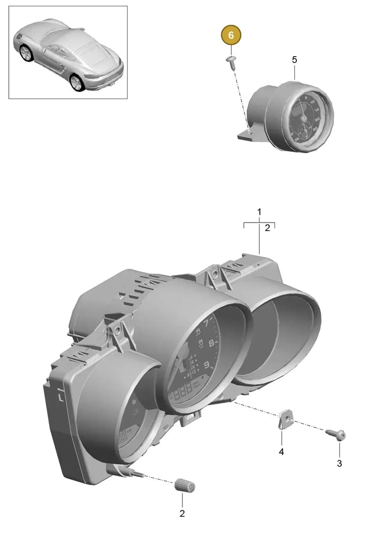 99907315509 — Porsche Cayman (2016-2019) diagram p50906000, position 6