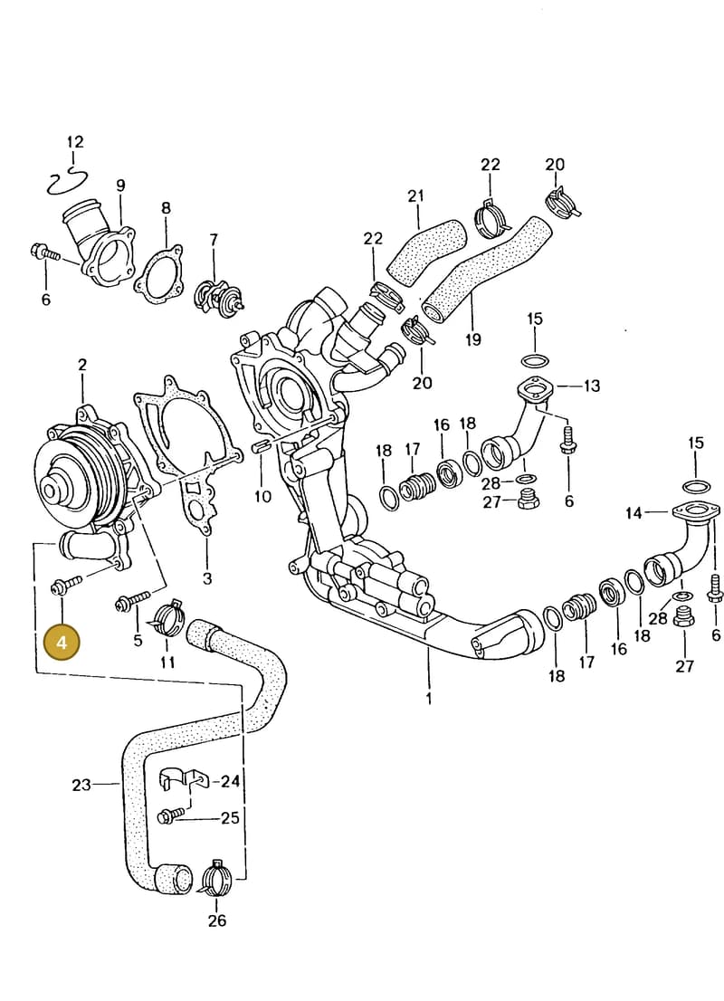 99907318809 — Porsche GT3 RS (1998-2005) diagram p22105000, position 4