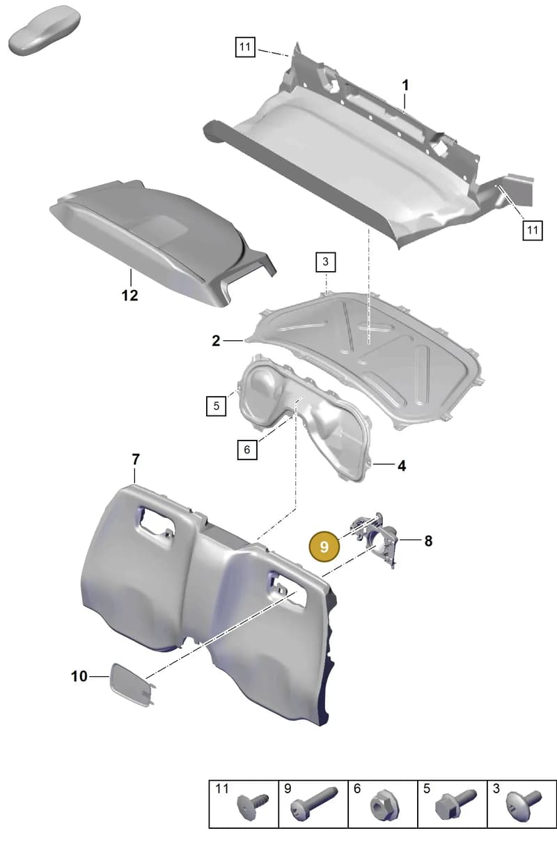 99907318809 — Porsche Boxster Spyder (2019-2020) diagram p54807250, position 9