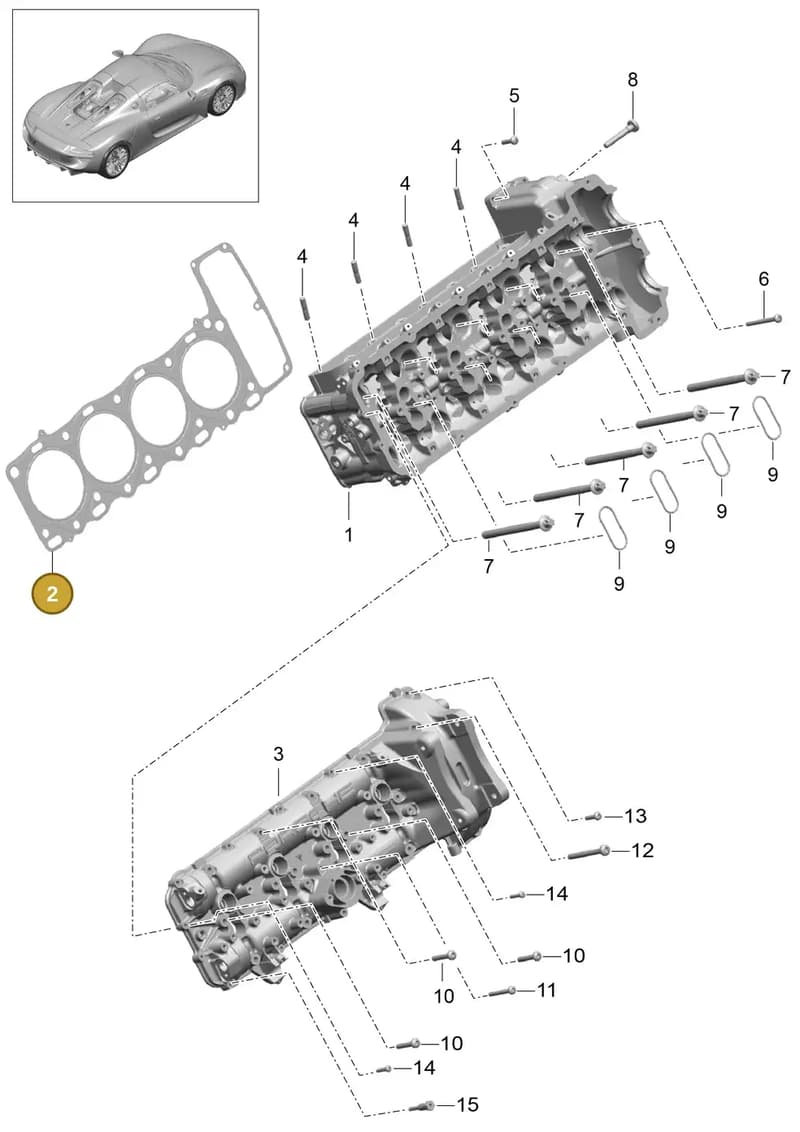 99907318901 — Porsche 918 Spyder (2014-2015) diagram p43103000, position 2