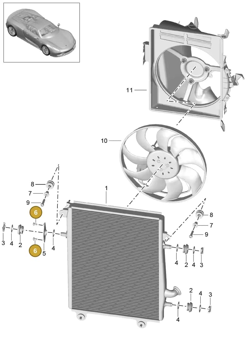 99907318901 — Porsche 918 Spyder (2014-2015) diagram p43104020, position 6