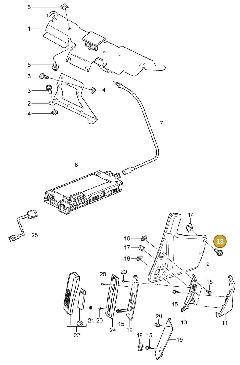 99907322609 — Porsche GT2 RS (2009-2012) diagram p36911010, position 13
