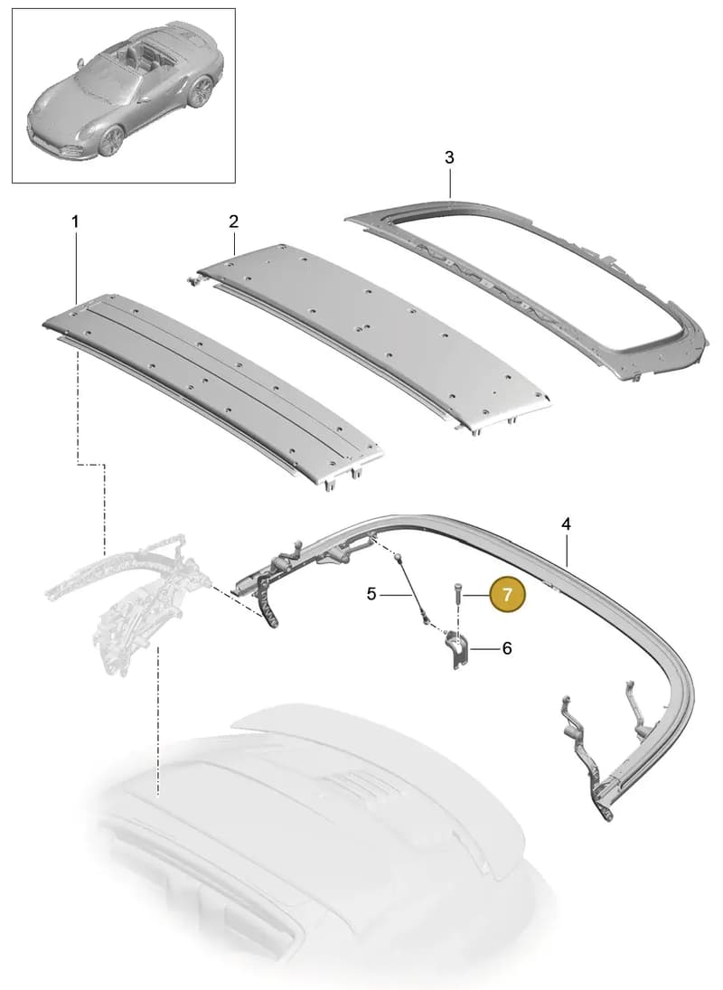 99907322809 — Porsche 911 (2013-2020) diagram p42811020, position 7