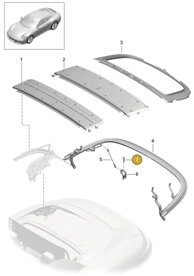 99907322809 — Porsche 911 (2016-2019) diagram p47811020, position 7