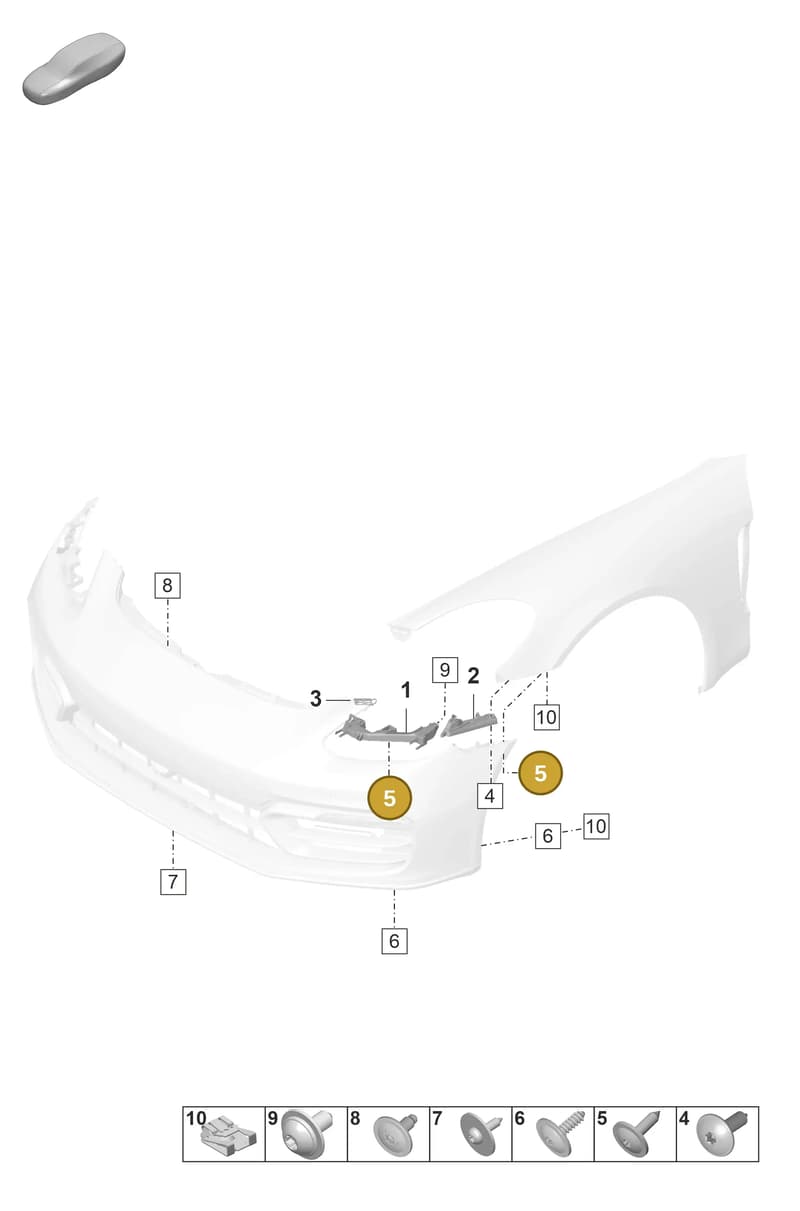 99907324109 — Porsche Panamera (2020-2023) diagram p58802200, position 5