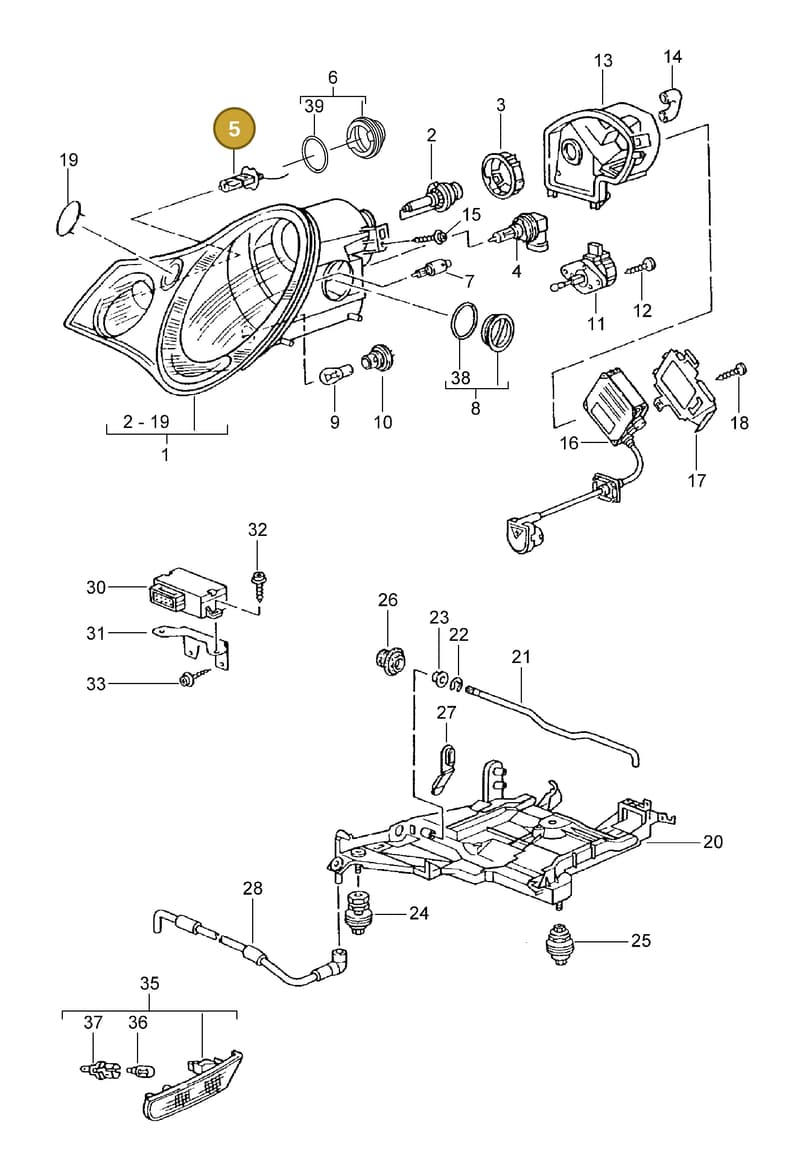 99907325009 — Porsche Turbo (2000-2005) diagram p23905000, position 5