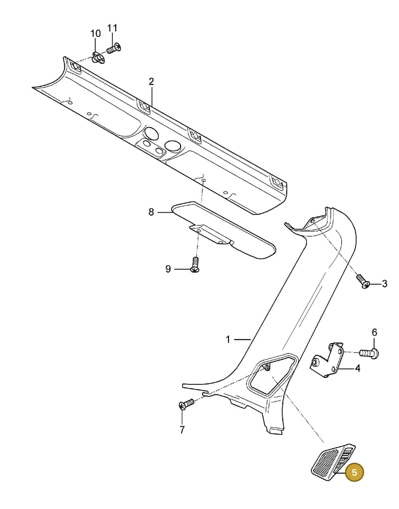 99907325009 — Porsche Carrera GT (2003-2006) diagram p25807000, position 5+25