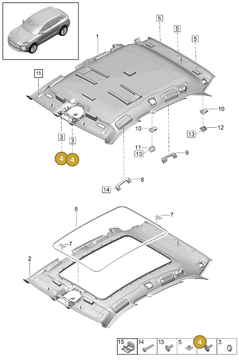 99907325009 — Porsche Macan (2018-2022) diagram p52807030, position 4