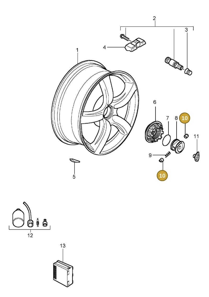 99907326909 — Porsche Carrera GT (2003-2006) diagram p25601000, position 10