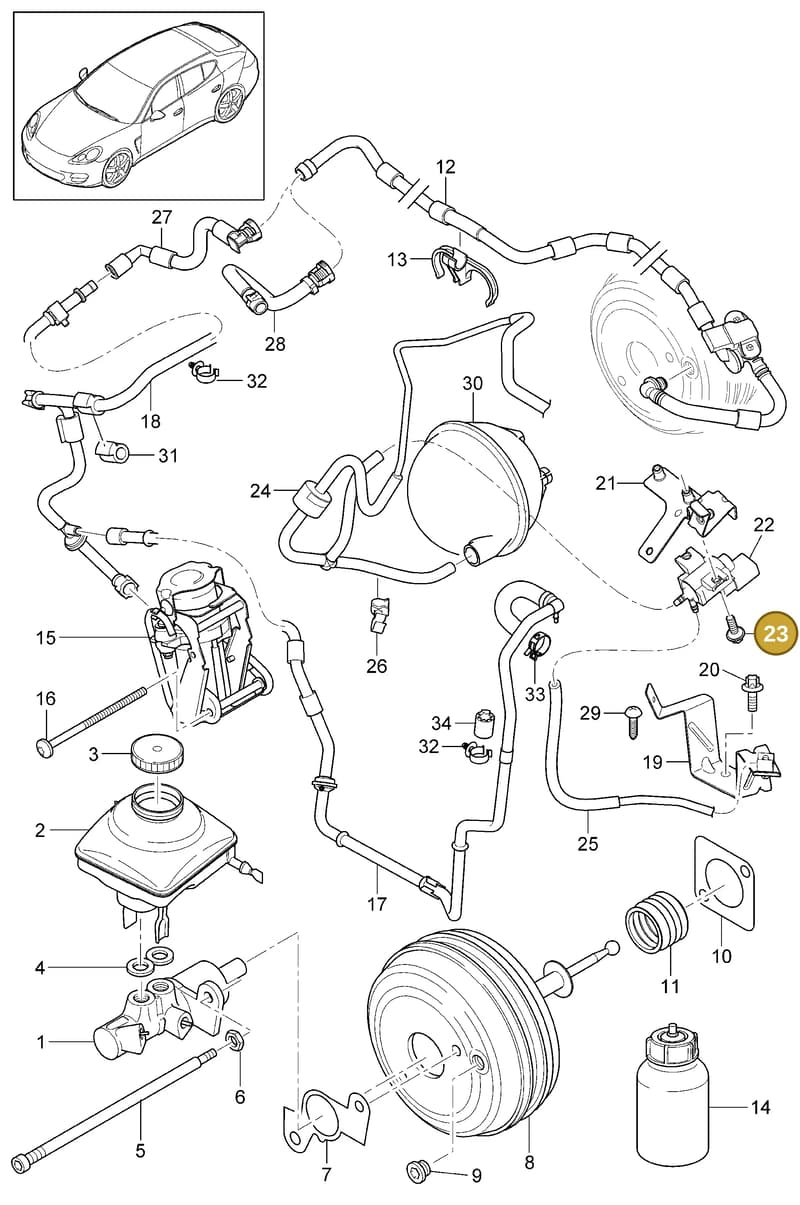 99907326909 — Porsche Panamera (2009-2016) diagram p35604000, position 23
