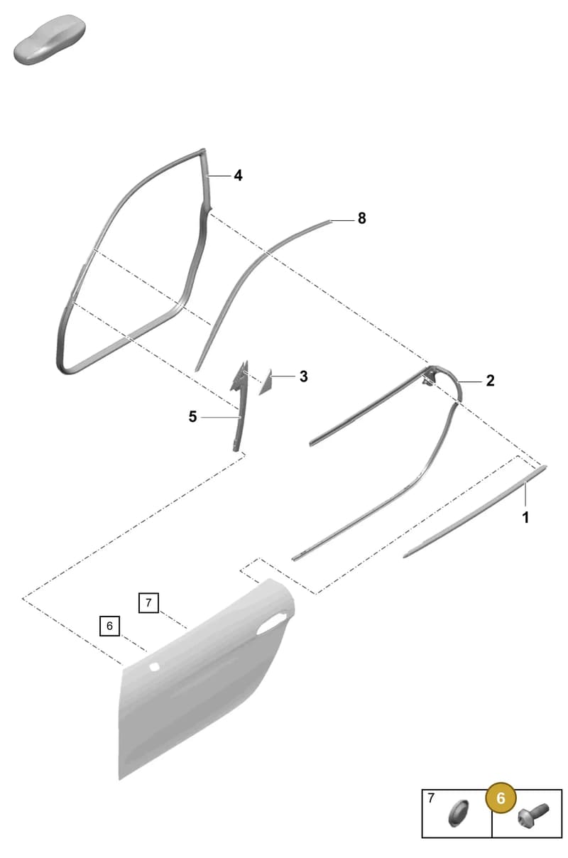 99907333309 — Porsche Cayman (2019-2022) diagram p55804100, position 6