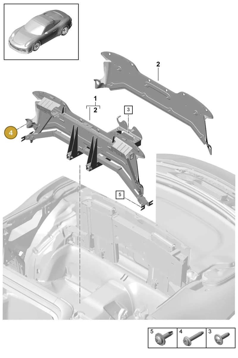 99907334709 — Porsche 911 (2013-2020) diagram p41811700, position 4