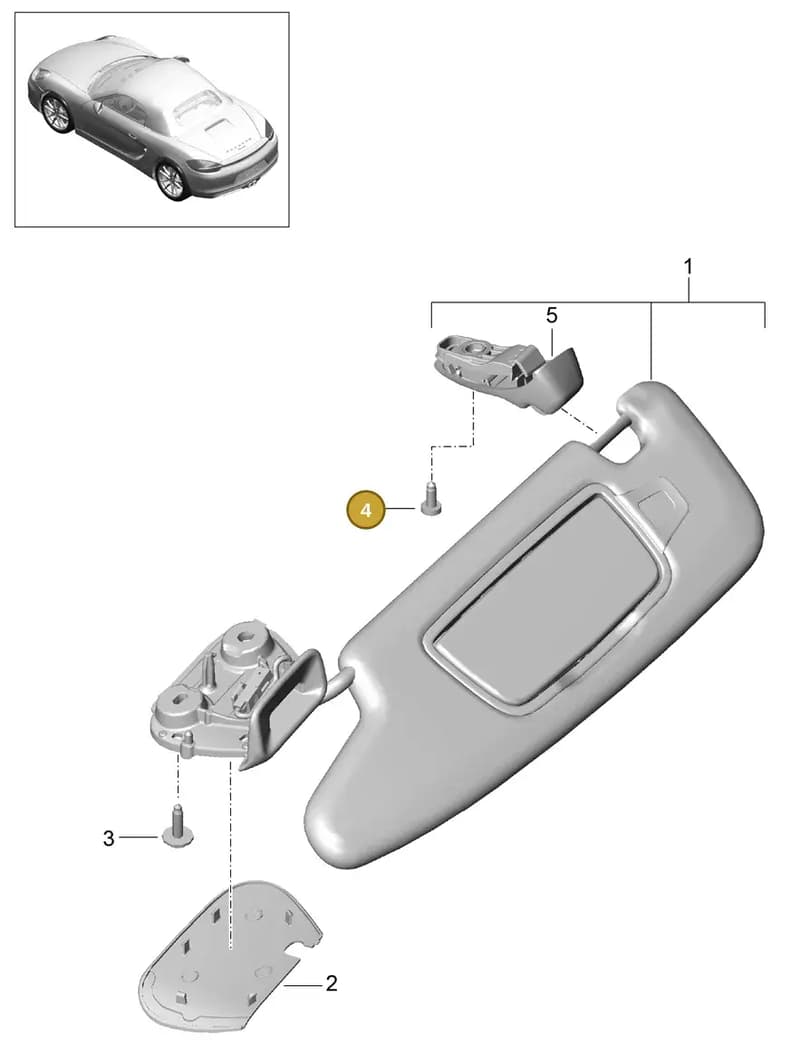 99907335001 — Porsche Boxster (2012-2016) diagram p39807065, position 4