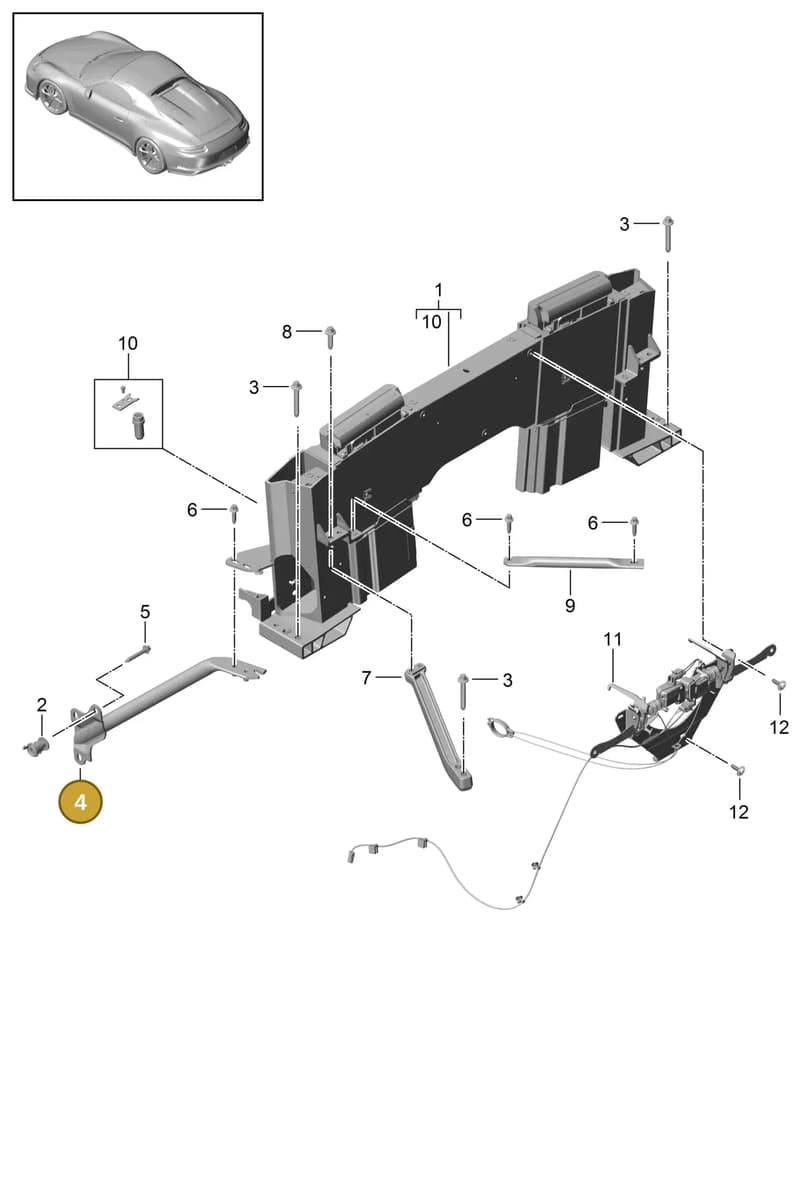 99907335001 — Porsche 911 (2013-2020) diagram p41000001, position 4