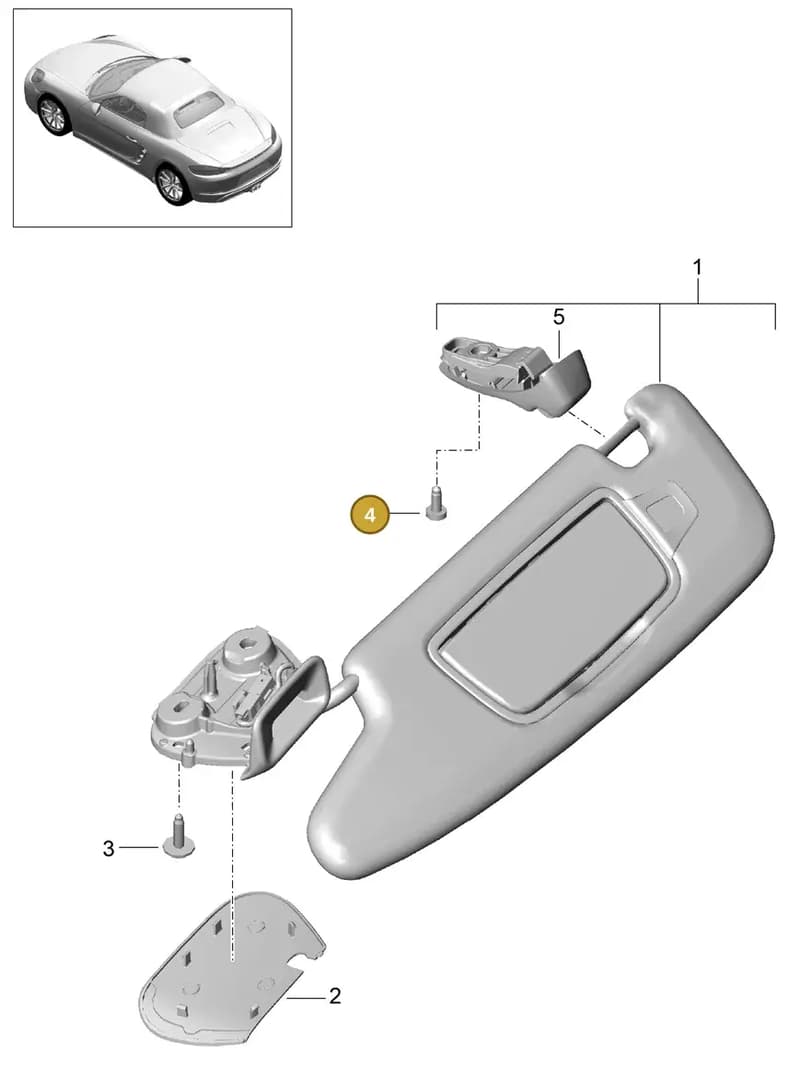 99907335001 — Porsche Boxster (2016-2019) diagram p48807065, position 4
