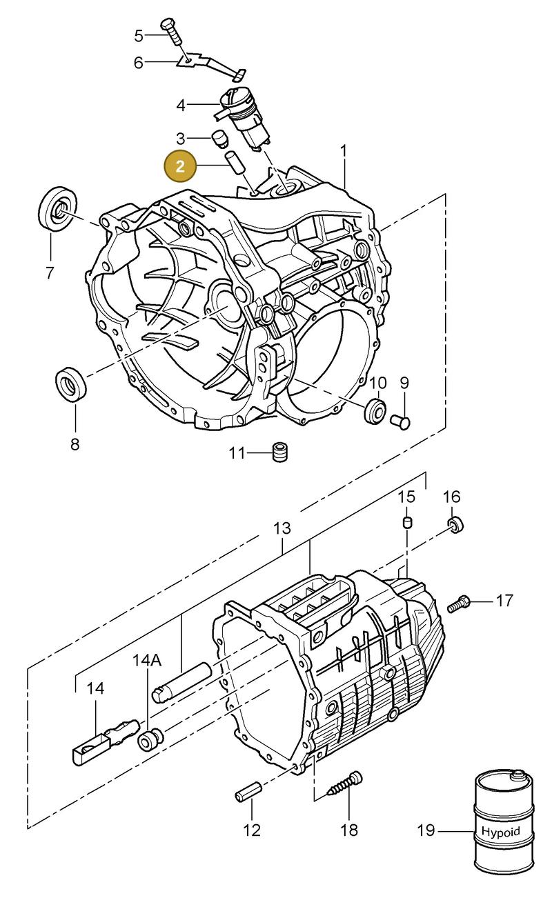 99907336801 — Porsche Cayman S (2005-2008) diagram p28302000, position 2