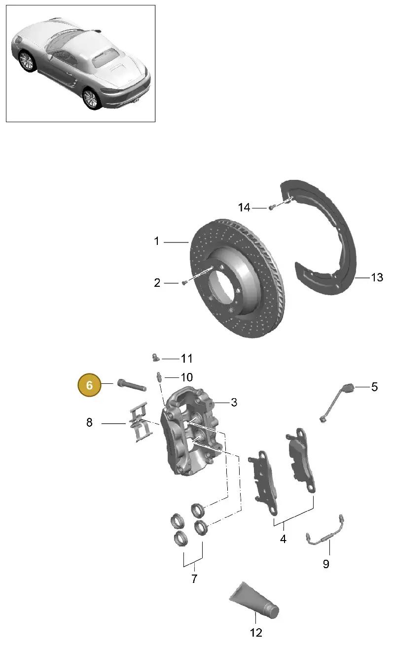 99907340201 — Porsche Boxster (2016-2019) diagram p48603000, position 6