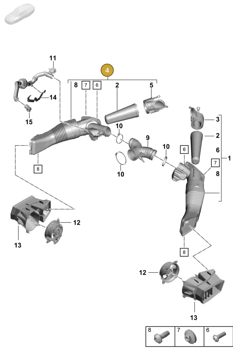 99907340401 — Porsche Cayman (2019-2022) diagram p55106000, position 4