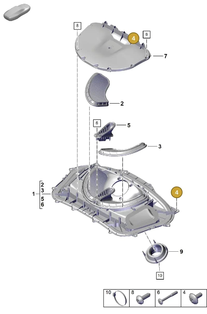 99907340401 — Porsche Boxster Spyder (2019-2020) diagram p54106005, position 4