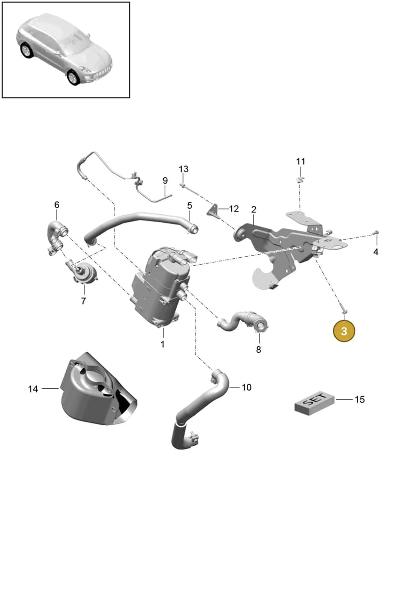 99907346701 — Porsche Macan (2013-2018) diagram p44813020, position 3