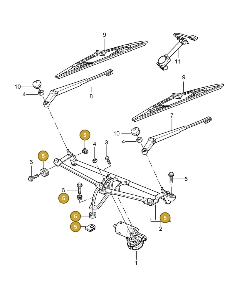 99907346801 — Porsche Cayman S (2005-2008) diagram p28904000, position 5