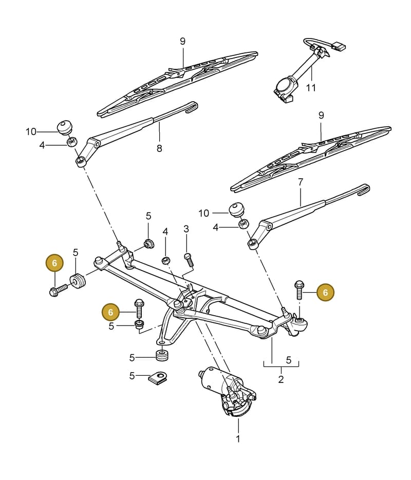 99907346801 — Porsche Turbo (2006-2009) diagram p30904000, position 6