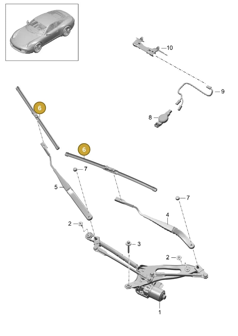 99907346801 — Porsche 991 Carrera 4 (2011-2016) diagram p38904000, position 6