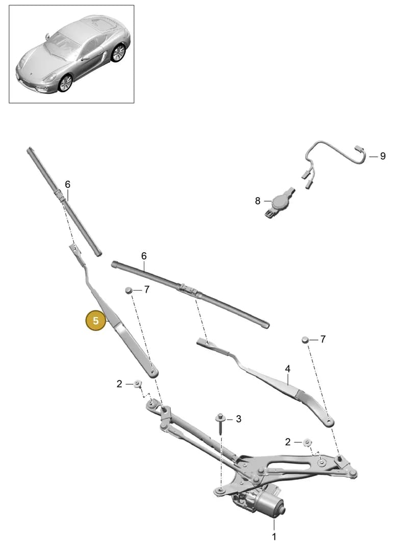 99907346801 — Porsche Cayman (2013-2016) diagram p40904000, position 5