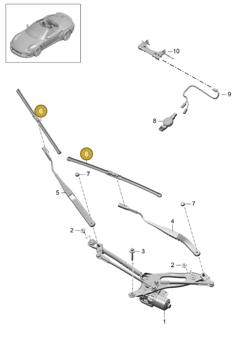 99907346801 — Porsche 911 (2013-2020) diagram p42904000, position 6
