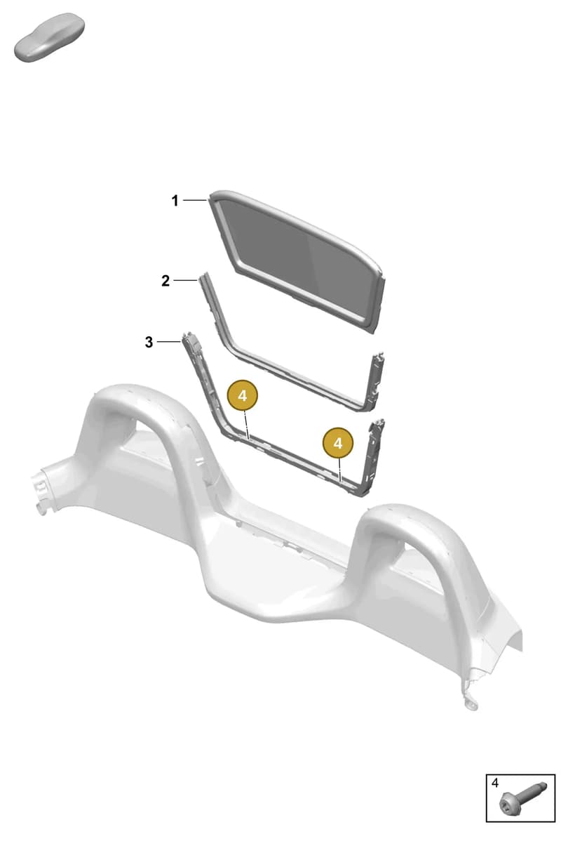 99907349801 — Porsche Boxster Spyder (2019-2020) diagram p54811055, position 4