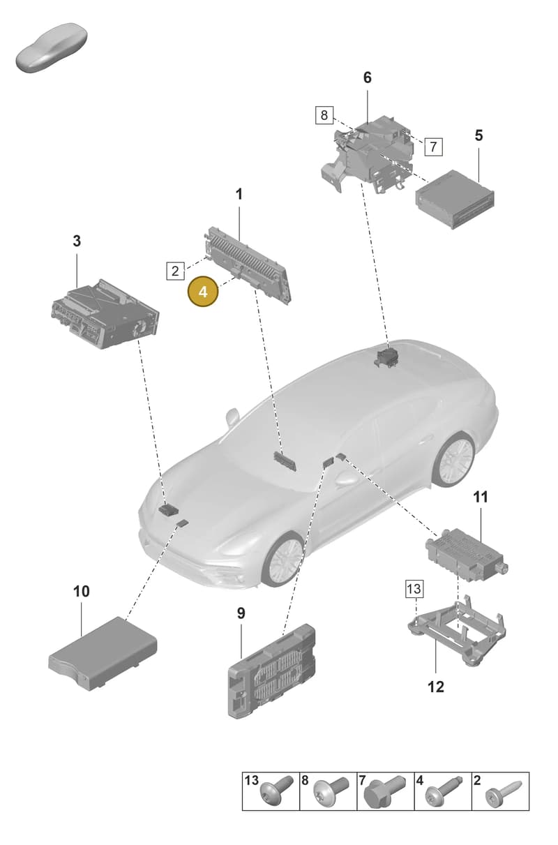 99907349801 — Porsche Panamera (2020-2023) diagram p58911000, position 4