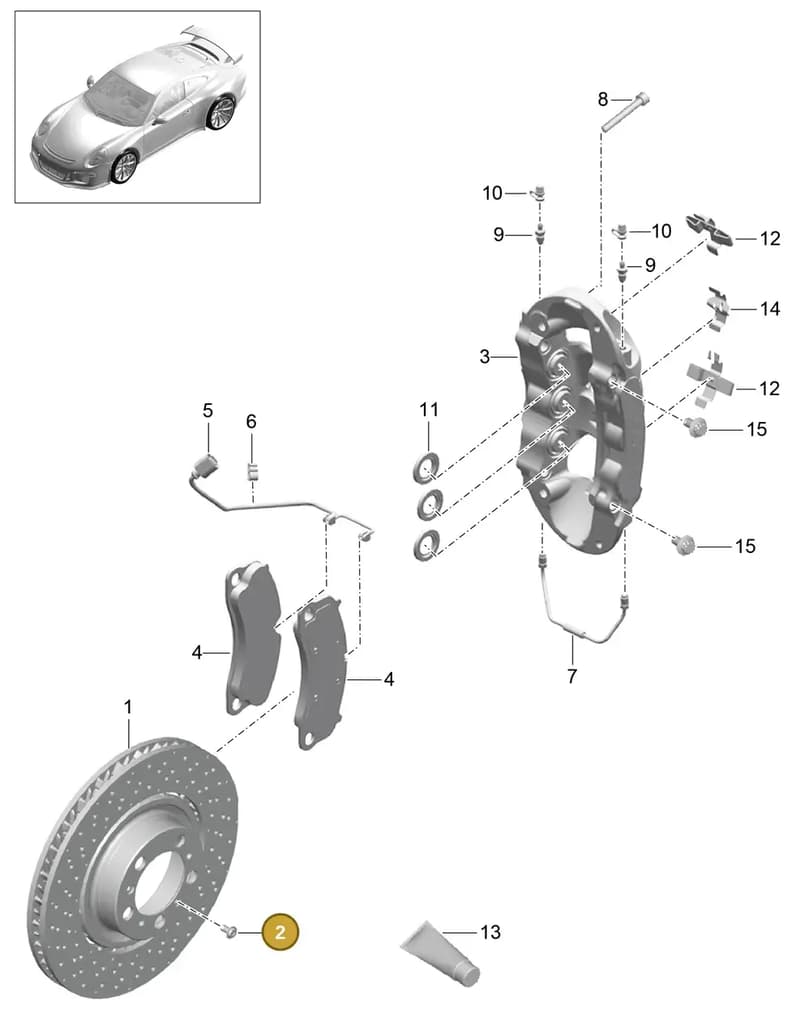 99907357201 — Porsche 911 (2013-2020) diagram p41602010, position 2