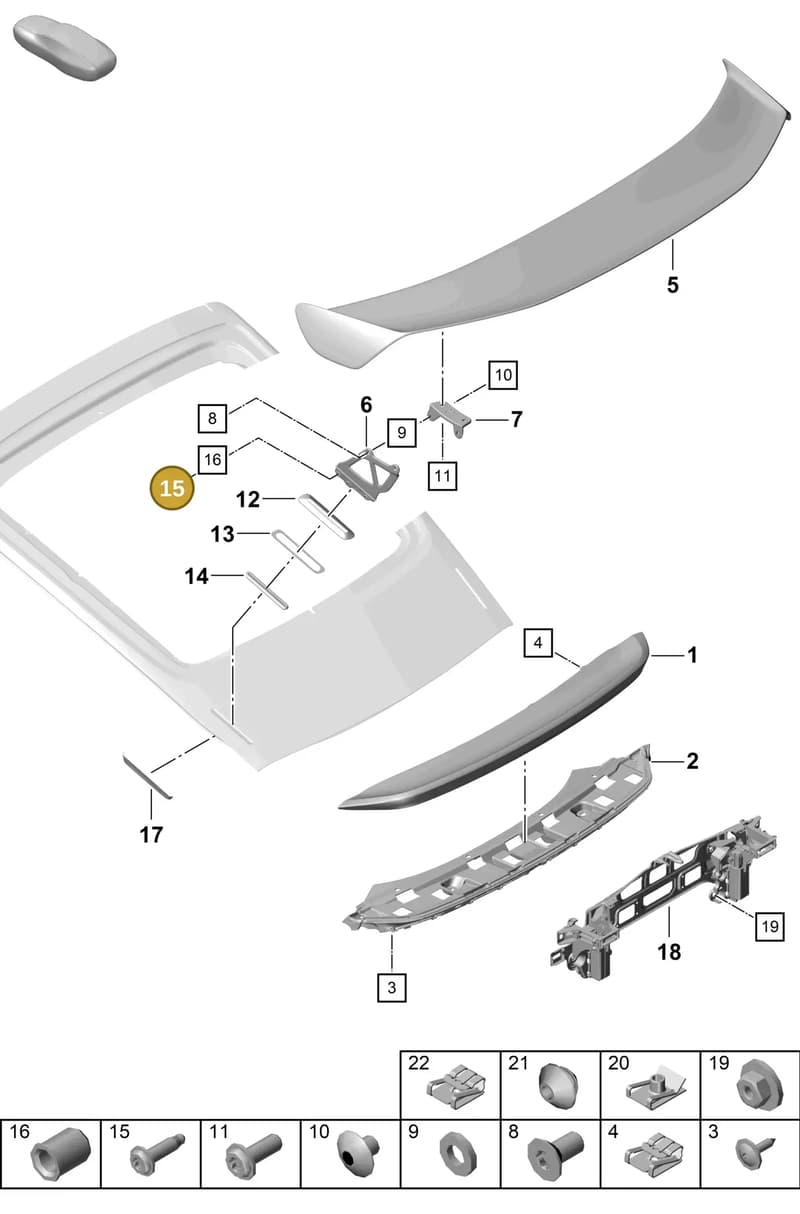99907363201 — Porsche Cayman (2019-2022) diagram p55803070, position 15