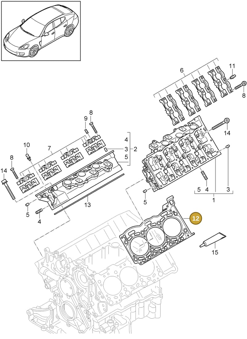 99907390831 — Porsche Panamera (2009-2016) diagram p35103010, position 12