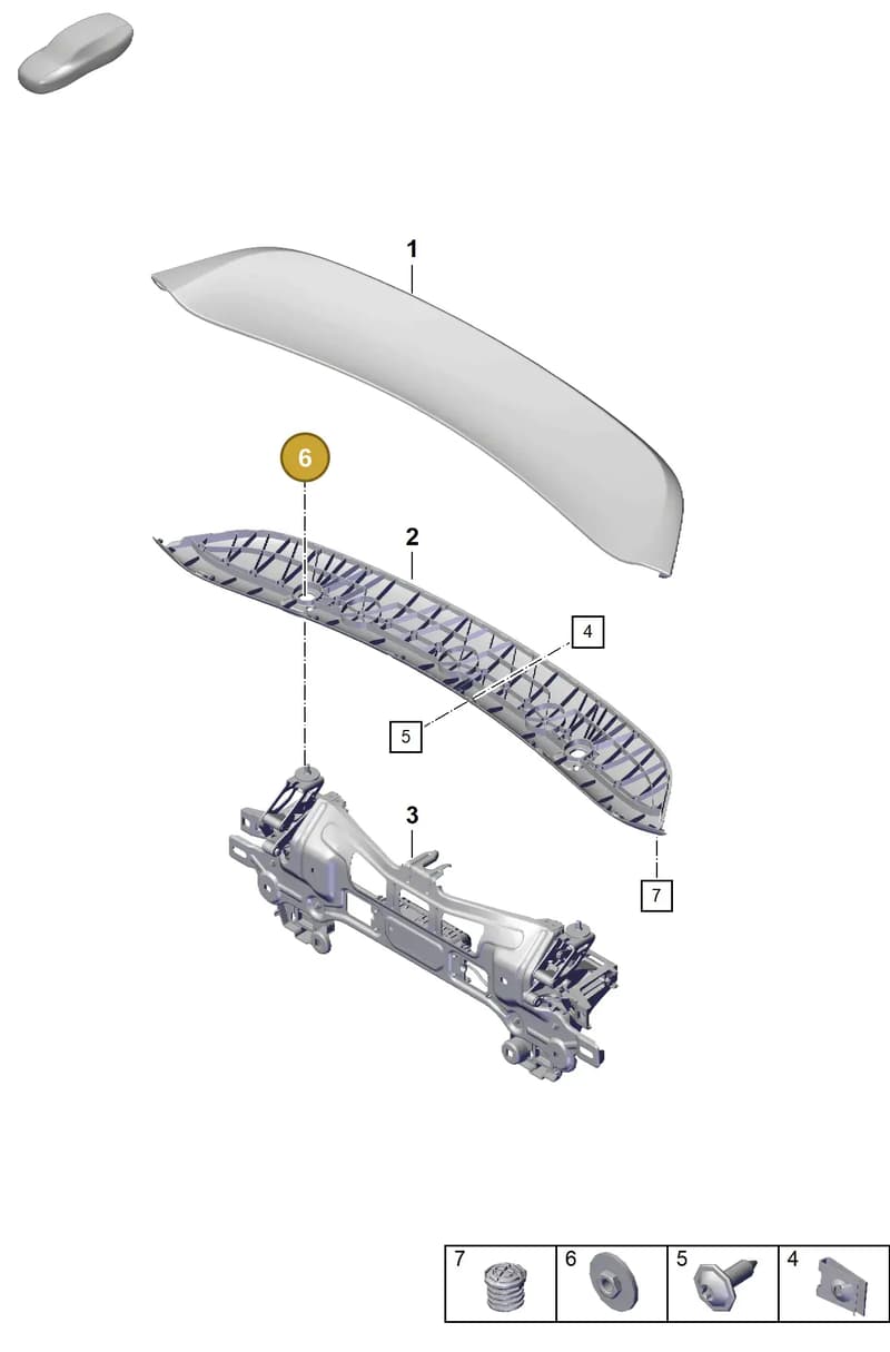 99907606301 — Porsche Boxster Spyder (2019-2020) diagram p54803070, position 6