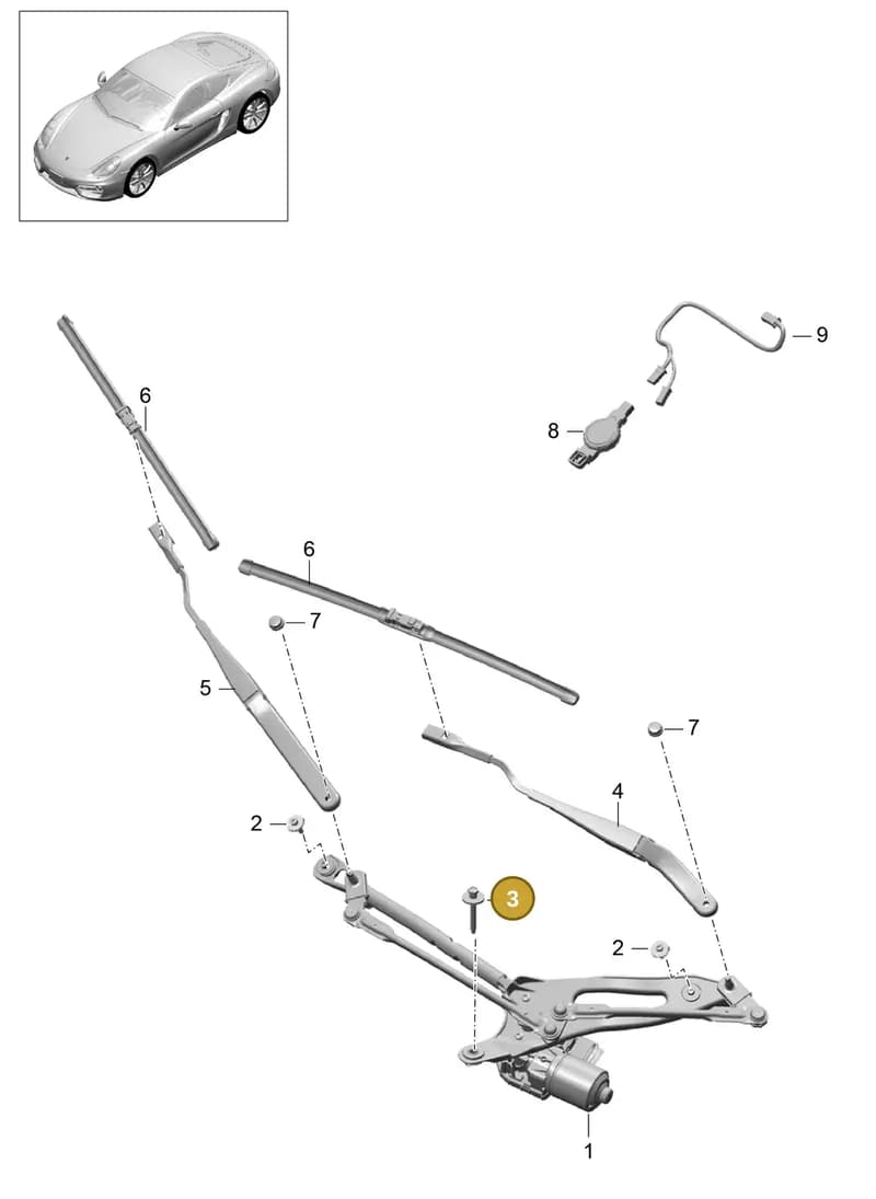 99907607801 — Porsche Cayman (2013-2016) diagram p40904000, position 3