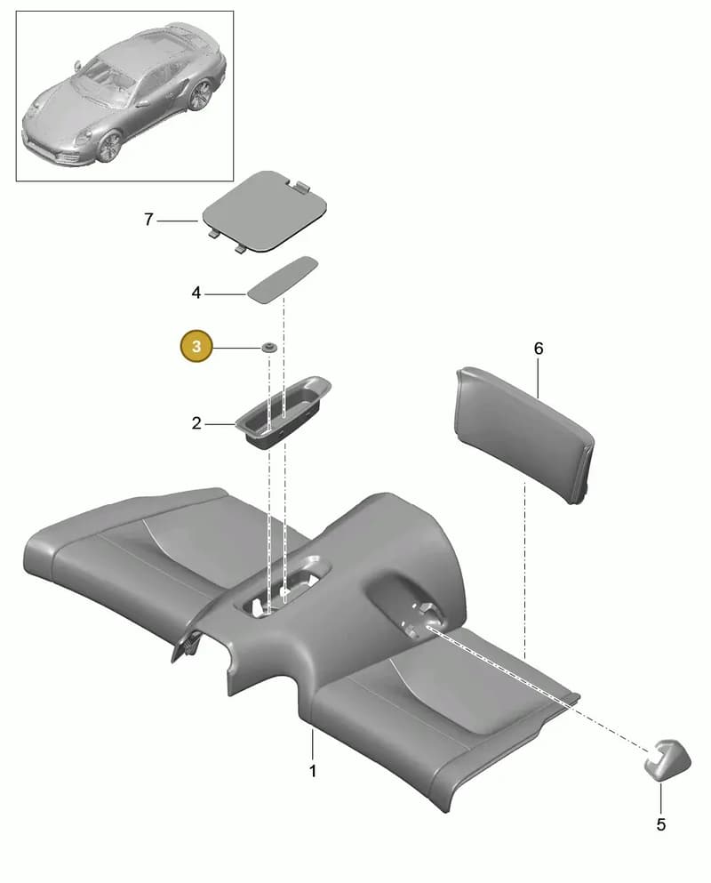 99907609201 — Porsche 911 (2013-2020) diagram p42817050, position 3