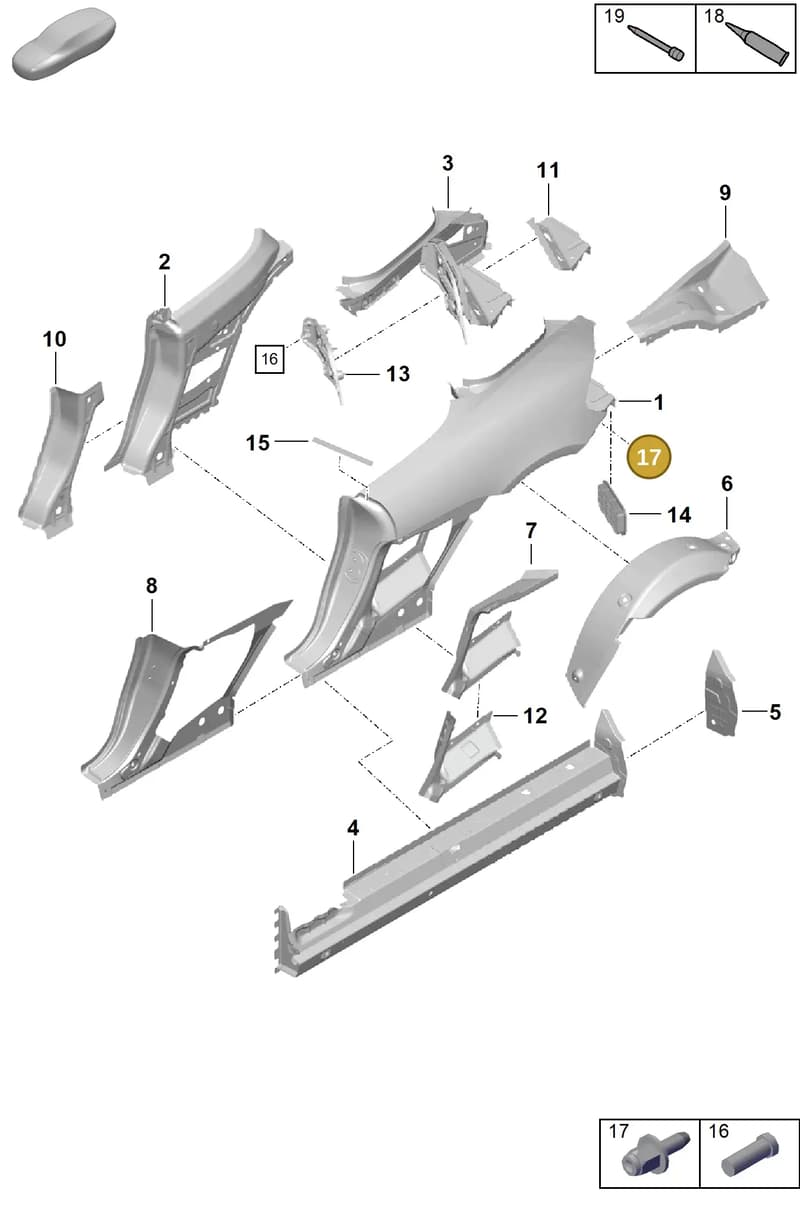 99908005701 — Porsche Boxster Spyder (2019-2020) diagram p54801500, position 17